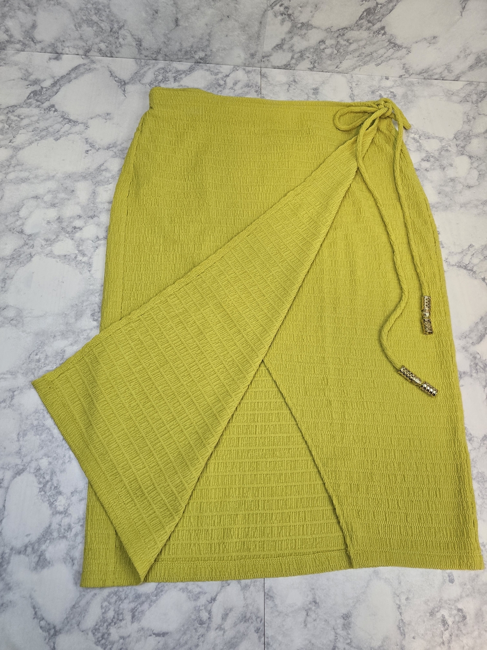 BOLD elements Textured Wrap-Style Skirt Coriander Large